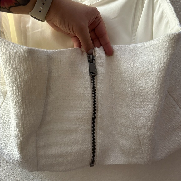 Express Metallic Tweed Corset Tube Top - Picture 3 of 7